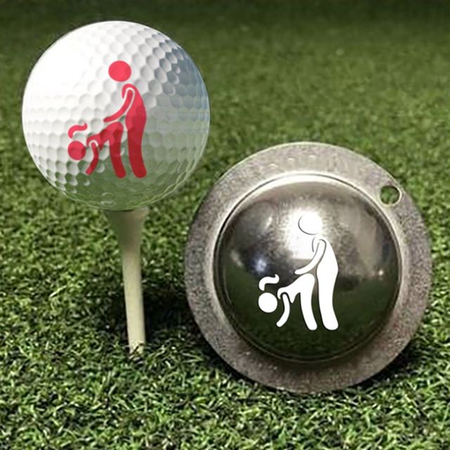 Narzędzie do treningu golfa - Humorystyczne modele szablonu linii piłki z markerem linijnym dla dorosłych - Wianko - 5