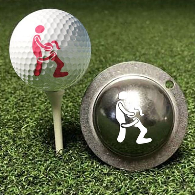 Narzędzie do treningu golfa - Humorystyczne modele szablonu linii piłki z markerem linijnym dla dorosłych - Wianko - 7