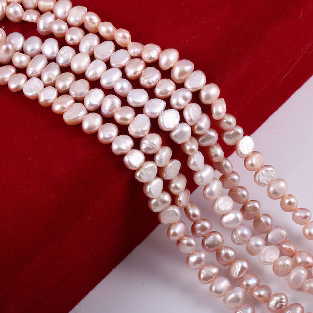 Różowe koraliki perły słodkowodne 100% naturalne do tworzenia biżuterii barokowe koraliki DIY kolczyki bransoletka naszyjnik - Wianko - 15