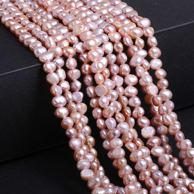 Różowe koraliki perły słodkowodne 100% naturalne do tworzenia biżuterii barokowe koraliki DIY kolczyki bransoletka naszyjnik - Wianko - 4