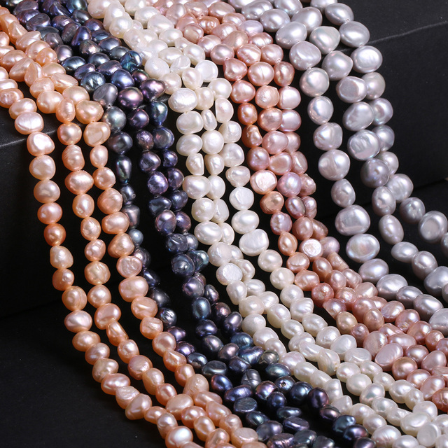 Różowe koraliki perły słodkowodne 100% naturalne do tworzenia biżuterii barokowe koraliki DIY kolczyki bransoletka naszyjnik - Wianko - 1