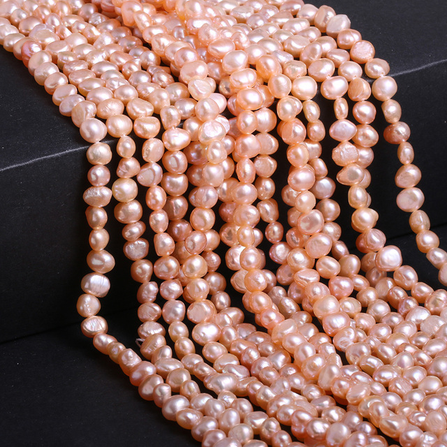 Różowe koraliki perły słodkowodne 100% naturalne do tworzenia biżuterii barokowe koraliki DIY kolczyki bransoletka naszyjnik - Wianko - 3