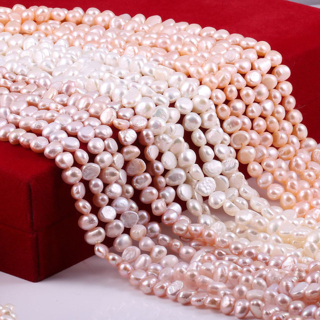 Różowe koraliki perły słodkowodne 100% naturalne do tworzenia biżuterii barokowe koraliki DIY kolczyki bransoletka naszyjnik - Wianko - 8