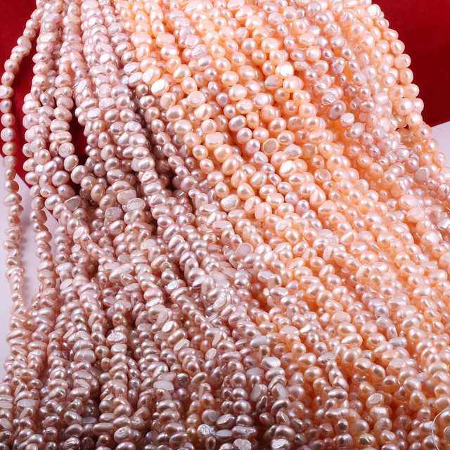Różowe koraliki perły słodkowodne 100% naturalne do tworzenia biżuterii barokowe koraliki DIY kolczyki bransoletka naszyjnik - Wianko - 16