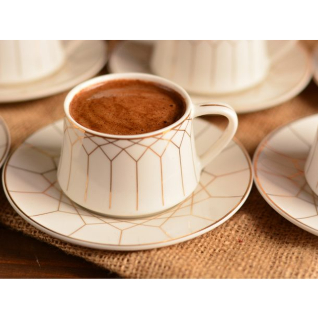 Prestiżowy zestaw 6 porcelanowych filiżanek do kawy Bambum Pata, stylowy i efektowny, 12.5x7 cm - Wianko - 4