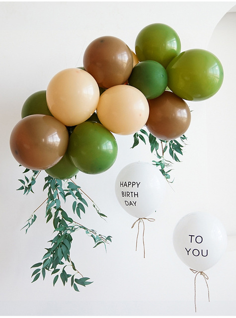 Zielone balony Retro kolor, 10/20/50 sztuk, 10 cali - dekoracje ślubne, eventy, firmowy zaopatrzenie - Wianko - 3