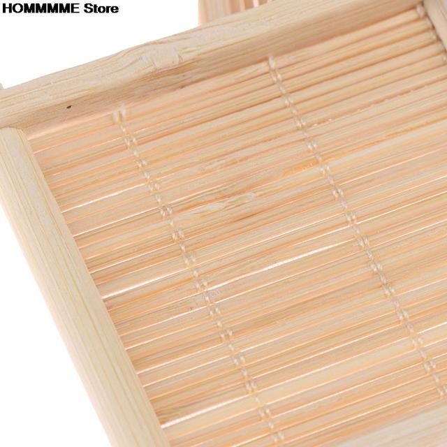 Drewniana mydelniczka bambusowa do łazienki - pudełko na mydło z talerzem pod prysznic - Wianko - 2