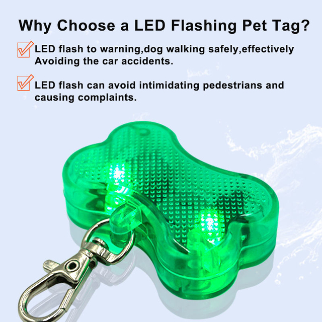 Obroża LED spersonalizowana z identyfikatorem Pet ID dla kota i szczeniaka - wisiorek breloczek kości - akcesoria dla zwierząt - Wianko - 6