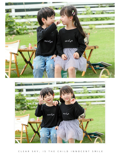Klasyczne koszulki dziecięce dla dziewczyn 2T, 4T, 11T - białe i czarne, długie rękawy - Wianko - 13