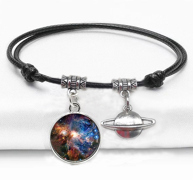 Bransoletka Galaxy z wisiorkiem mgławica, planeta, biżuteria szkło, projekt ręczny DIY - Wianko - 3