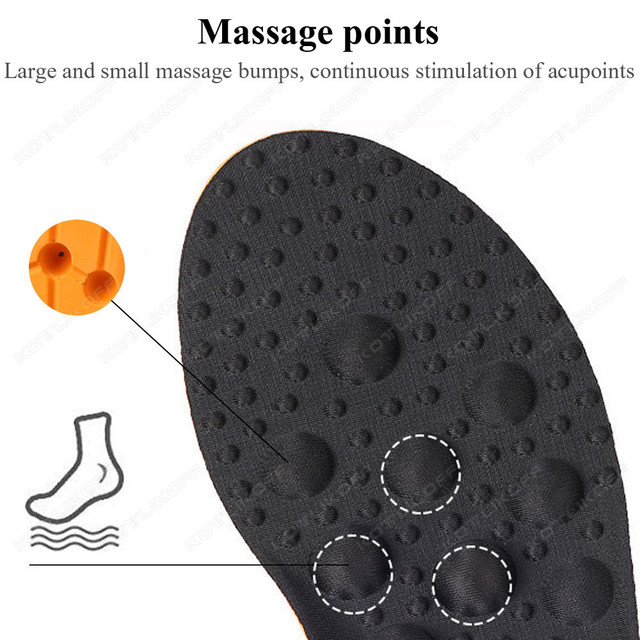 Ortopedyczne wkładki do butów z masażem stóp dla mężczyzn i kobiet - miękka ulga w bólu, idealne do biegania i sportu - Wianko - 4