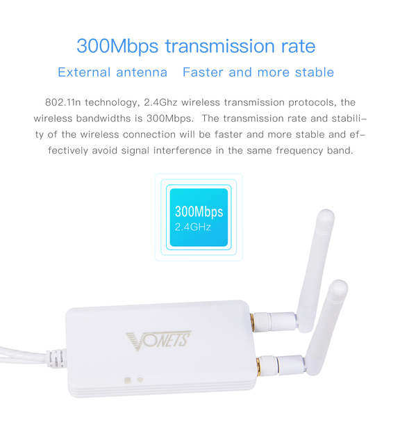 VONETS VAP11S 2.4G Mostek Wi-Fi Bezprzewodowy Router AP Sieciowy Repeater Ethernet do Monitora PS3 - Wianko - 4