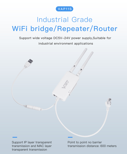 VONETS VAP11S 2.4G Mostek Wi-Fi Bezprzewodowy Router AP Sieciowy Repeater Ethernet do Monitora PS3 - Wianko - 2