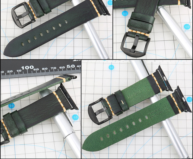 Skórzany pasek do zegarka Apple Watch, seria 7 SE 6 5 4 3, różne rozmiary - Wianko - 86