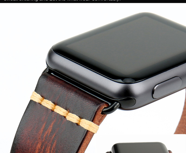 Skórzany pasek do zegarka Apple Watch, seria 7 SE 6 5 4 3, różne rozmiary - Wianko - 59