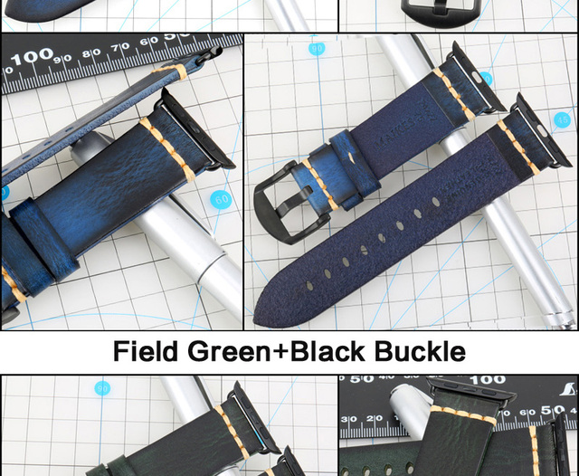 Skórzany pasek do zegarka Apple Watch, seria 7 SE 6 5 4 3, różne rozmiary - Wianko - 85