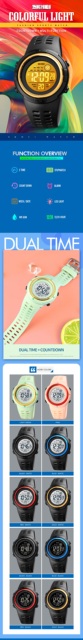 Luksusowy Sportowy Zegarek Cyfrowy z Wyświetlaczem LED dla Chłopców - Wodoodporny Wriswatch - Wianko - 1
