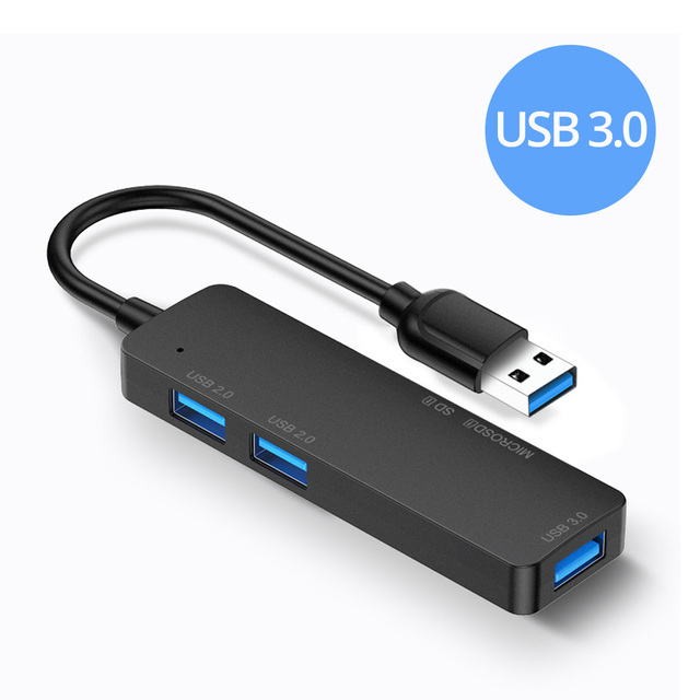 FONKEN 5w1 USB Hub USB C 3.0 - czytnik kart USBC SD TF, 3-portowe rozszerzenie USB dla komputera stacjonarnego i laptopa - Wianko - 12