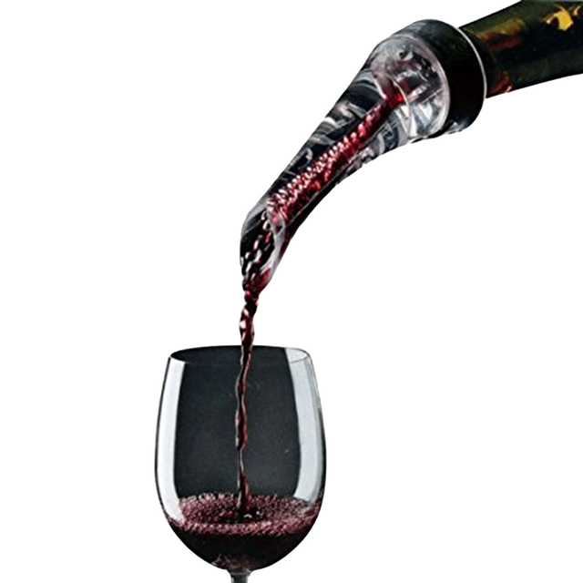 Karafka do czerwonego wina z aeratorem i wylewką - szybkie napowietrzanie i eleganckie nalewanie - Wianko - 1