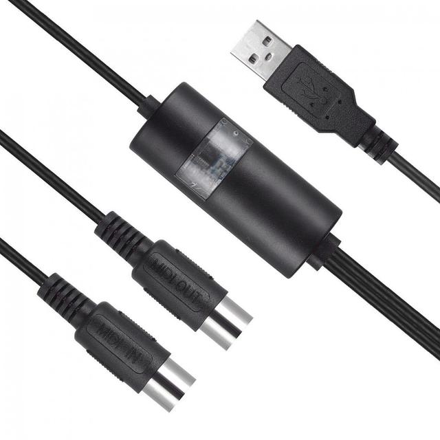 Kabel SLADE 2m USB do MIDI dla fortepianu, elektrycznego bębna i gitary - wsparcie Windows i Mac OS - Wianko - 2