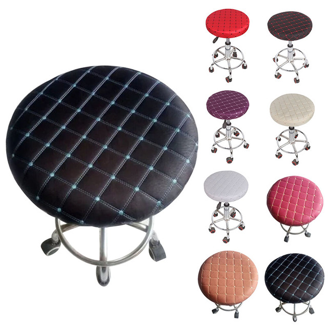 Pokrowiec na elastyczne okrągłe krzesło stołek barowy z obrotowym siedziskiem, bawełniana tkanina, ochrona przed zabrudzeniami, dekoracja hotelowa i salonowa - Wianko - 20