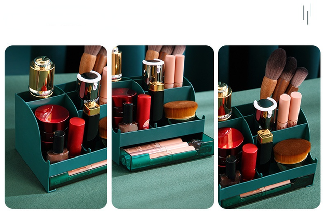 Organizer na biurko typu szuflada w stylu skandynawskim z obsadką do pióra - luksusowy schowek na materiały biurowe - Wianko - 7