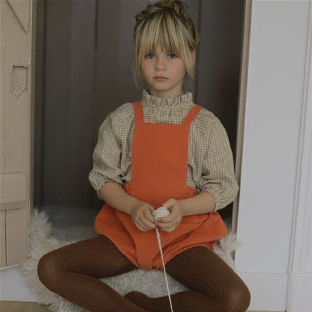 Dziecięca bluzka z długim rękawem EnkeliBB Girls w stylu vintage - plaid - Wianko - 38