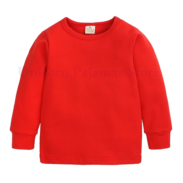 Czerwona miękka bawełniana piżama dla dziewczynek - zestaw dla dzieci w różnym wieku - Wianko - 19