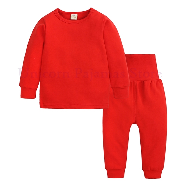 Czerwona miękka bawełniana piżama dla dziewczynek - zestaw dla dzieci w różnym wieku - Wianko - 17