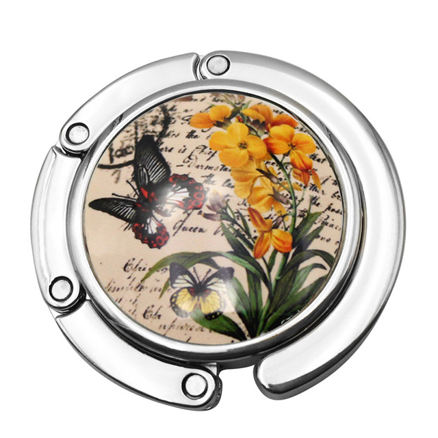 Podróżećskładny stół ceramiczny motyl kwiatowy z wieszakiem na torebki - Dragonfly Holder - Wianko - 9