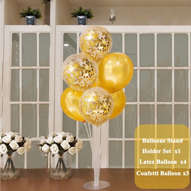 Balony stojak uchwyt kolumna - 7 tubek różnorodnych wzorów - dekoracja na przyjęcie urodzinowe, Baby Shower dla dzieci i dorosłych - Wianko - 14