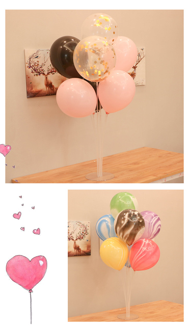 Balony stojak uchwyt kolumna - 7 tubek różnorodnych wzorów - dekoracja na przyjęcie urodzinowe, Baby Shower dla dzieci i dorosłych - Wianko - 19