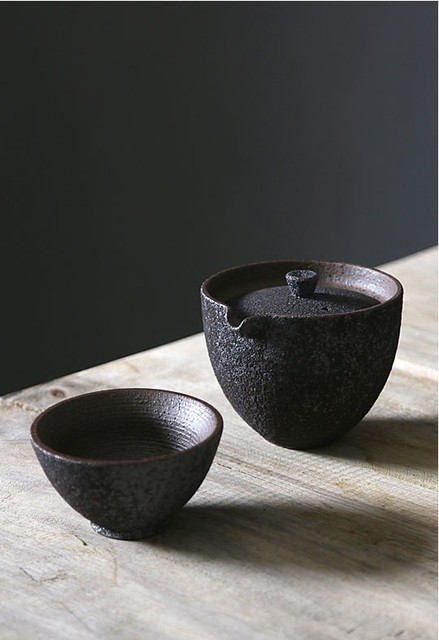 Szkliwiony ceramiczny czajniczek japoński zestaw do herbaty TANGPIN - Wianko - 3
