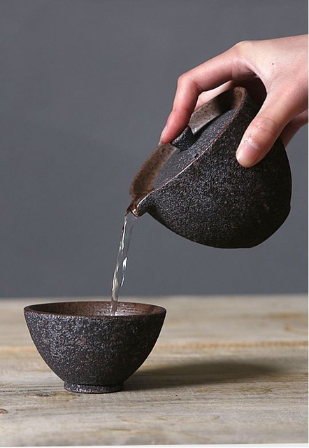 Szkliwiony ceramiczny czajniczek japoński zestaw do herbaty TANGPIN - Wianko - 2