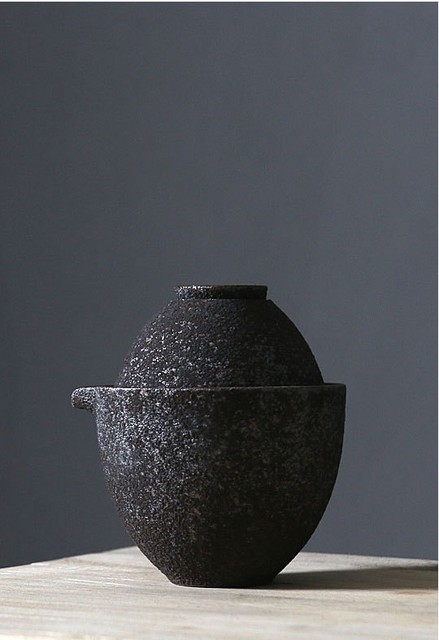 Szkliwiony ceramiczny czajniczek japoński zestaw do herbaty TANGPIN - Wianko - 1