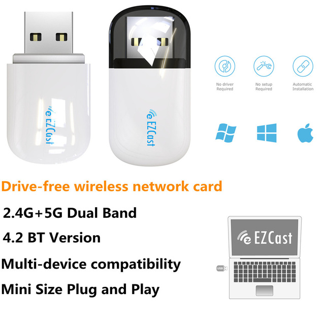Adapter sieciowy USB Lan WiFi Bluetooth 2.4G/5G dwuzakresowy - Wianko - 4