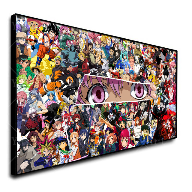 Japońskie Anime - obraz Naruto i Dragon Ball, jednoczęściowy plakat na płótnie dla dzieci, dekoracja do pokoju - nowoczesne malarstwo i kaligrafia - Wianko - 7