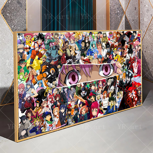Japońskie Anime - obraz Naruto i Dragon Ball, jednoczęściowy plakat na płótnie dla dzieci, dekoracja do pokoju - nowoczesne malarstwo i kaligrafia - Wianko - 4