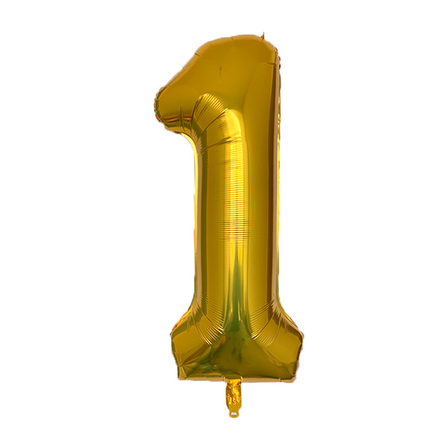 40 cal numer 1 Baby prysznic - Balon z helem w kolorze rose-gold, srebrnym, różowym, czarnym, z cyframi - Dekoracje na urodzinowe przyjęcie - Wianko - 9