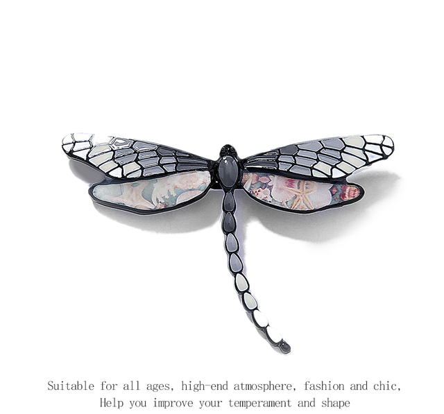 Broszka Dragonfly emalia Metal moda zwierzęca kobieta - Wianko - 9