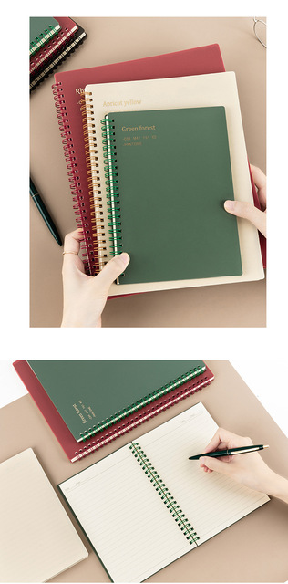 Miękkie etui na Notebook zielony czerwony Pantone A5 80 arkuszy liniowanych papieru - terminarz planer dziennik pulpit biuro szkoła A6835 - Wianko - 9