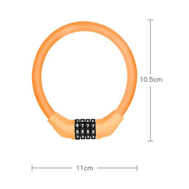 Blokada rowerowa z 4-cyfrowym kodem i pierścieniowym zamkiem - zabezpieczenie przed kradzieżą dla rowerów i motocykli - Wianko - 4