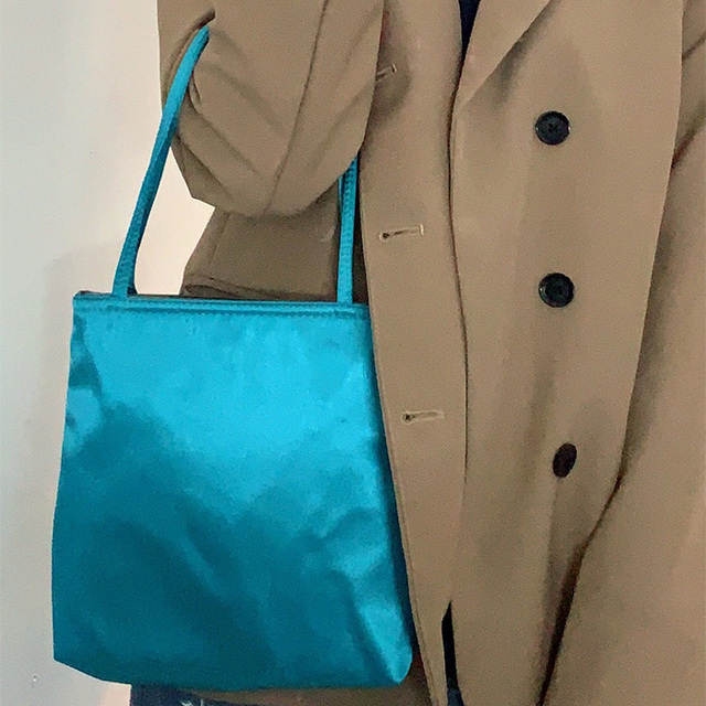 Torebka damska z wysokiej jakości satyny w stylu Vintage 2021, mała torba na ramię, modny design, mini rozmiar, idealna na zakupy - Wianko - 5