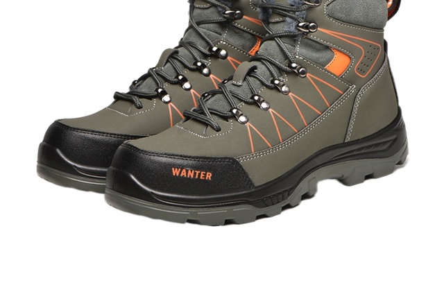 Męskie wysokie buty robocze BHP zimowe z ochroną na przecięcia i uderzenia, a także z podszewką aksamitną zapewniającą ciepło - Wianko - 26