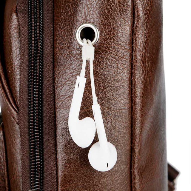 Skórzana torba na ramię dla młodzieży z USB do ładowania - torba piersiowa dla mężczyzn i chłopców - Wianko - 8