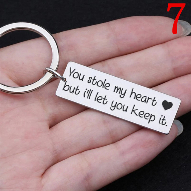 Brelok prezenty grawerowane dla pary - kocham cię, ukradłeś moje serce (chłopak/dziewczyna) - biżuteria kluczowa - Wianko - 4
