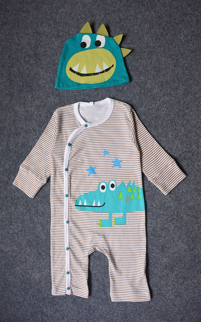 Kombinezon jednoczęściowy dla chłopca i dziewczynki z długim rękawem, kapeluszem i wzorem kreskówkowego tygrysa lub krokodyla - stylowe ubrania na jesień - Wianko - 18