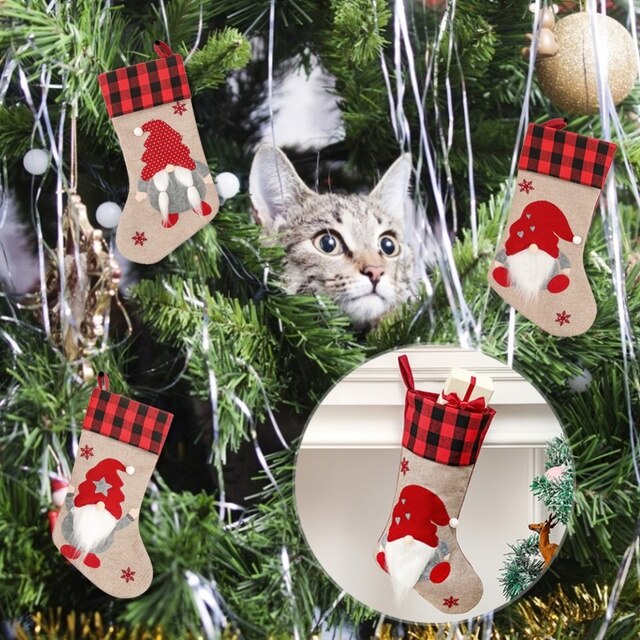 Dekoracje świąteczne - małe buty dzieci, z zawieszką w formie skarpety, nowy rok, cukierkowa torebka na prezent, ozdoby choinkowe i kominkowe - Wianko - 2
