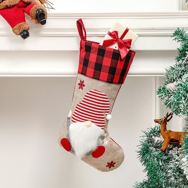 Dekoracje świąteczne - małe buty dzieci, z zawieszką w formie skarpety, nowy rok, cukierkowa torebka na prezent, ozdoby choinkowe i kominkowe - Wianko - 4