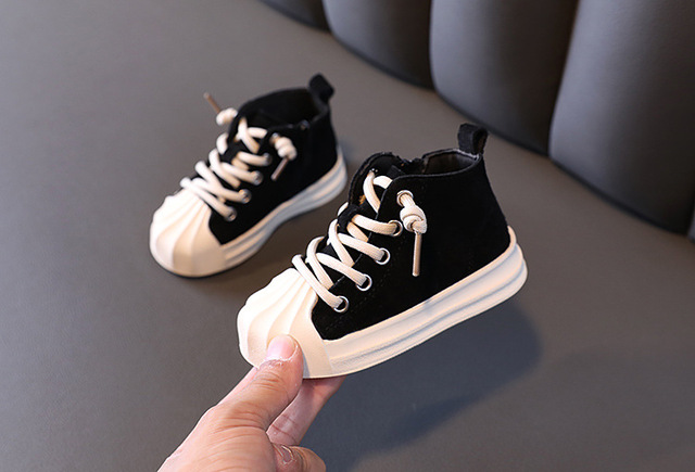 Jesienne buty dziecięce DIMI 2021 skóra z mikrofibry - dla chłopca i dziewczyny - 0-3 rok - płaskie, antypoślizgowe, kostki dla malucha - Wianko - 6